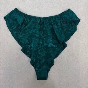 Vintage 90s Victoria's Secret Gold Label High Cut Lingerie Bottoms Satin Size M